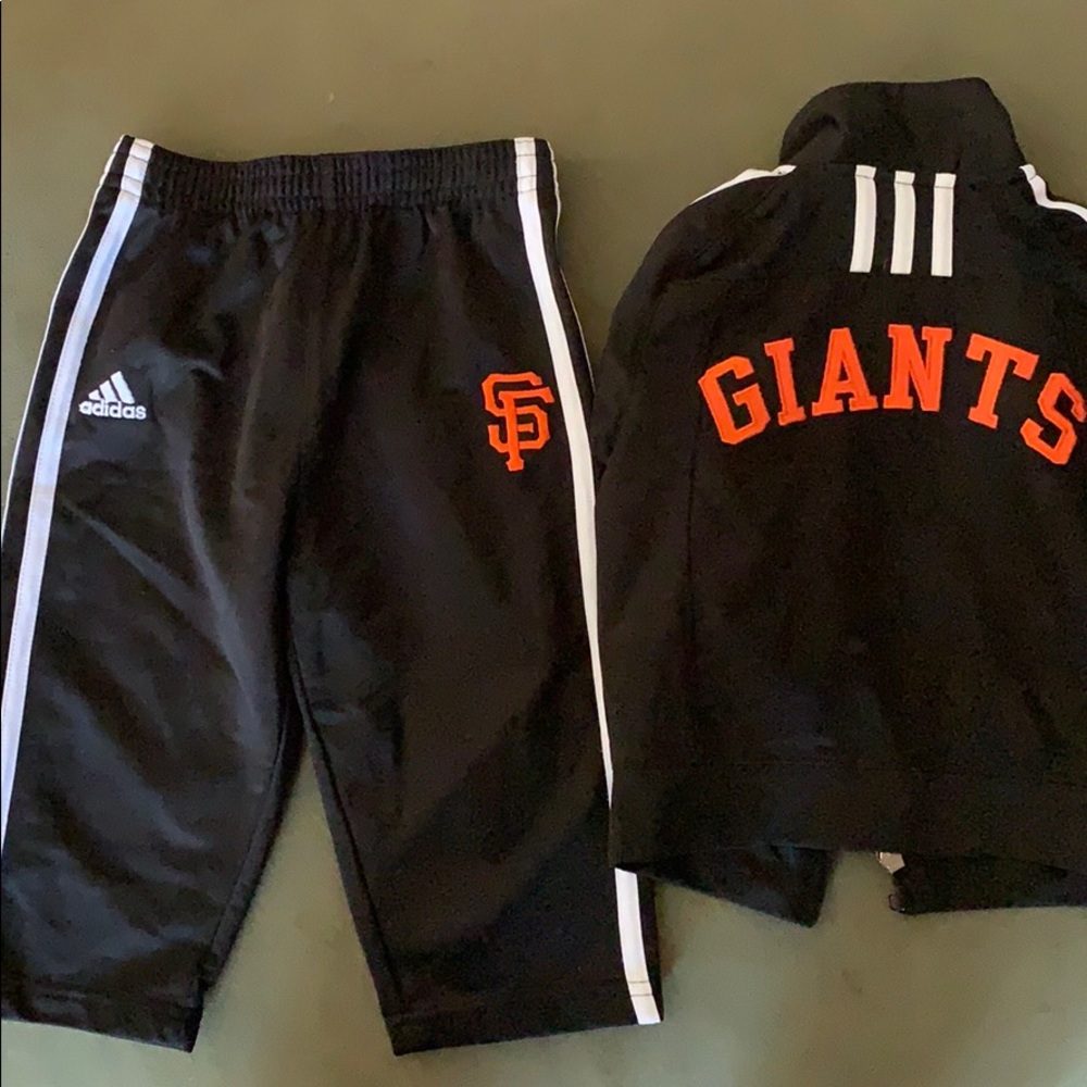 SF Giants Pants and Zip-up jacket by Adidas.